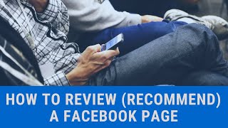 ⌛How to review (recommend) a Facebook page ⓕ 💻