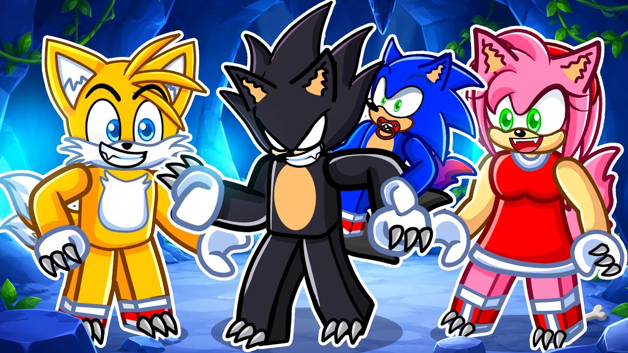 Adopted By A DARK SONIC DIREWOLF FAMILY in Roblox!