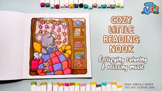 Cozy Little Reading Nook📖 | Satisfying Coloring🎨 & Relaxing Music🎵