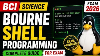 Bourne Shell Programming Linux Complete Course | BCI SCI Exam 2026 | Important Questions & Concepts