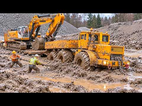 K700 vs Deep Mud! 70 Ton Liebherr Rescue Goes Wrong