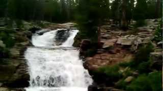 Upper Provo River Falls In The High Uinta Mountains