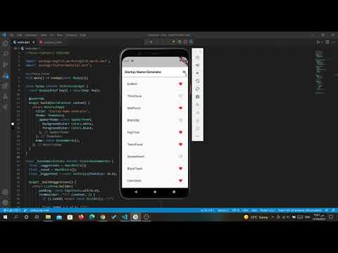 Building a Startup Name Generator App - flutter