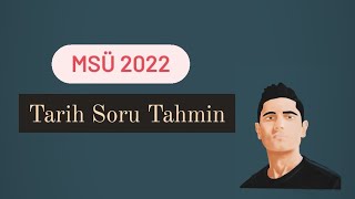 Msü 2022 Tarih Soru Tahmin - Ali Hocadan Milli Savunma Üniversitesine Hazırlık