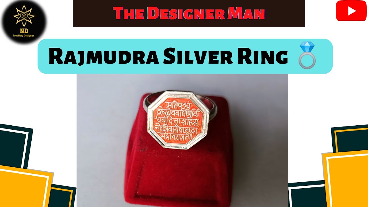 Male Modern 925 Silver Raj Mudra Round Finger Ring, Weight: 7.5 at Rs  999/piece in Mumbai
