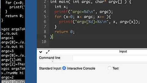 C Programming - Passing Arguments into main (argc argv )