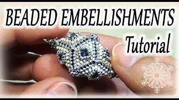 Beading Tutorial: how to make beaded embellishments on Peyote stitch triangles