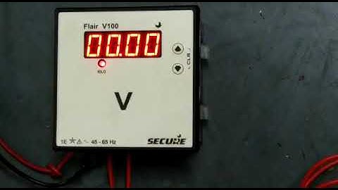 Secure V100 Volt meter setting