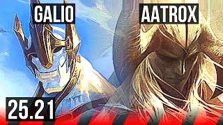 GALIO vs AATROX (TOP) | EUW Diamond | 25.21