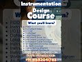 Instrumentation Design Training #intools #smartplantinstrumentation #course #design #epc #training
