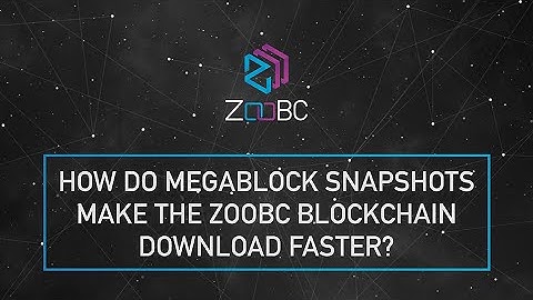 How do megablock snapshots make the ZooBC blockchain download faster?