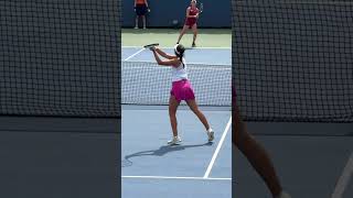 BH Overhead -  Nancy Lee US Open 2025 Junior  #usopen #tennis #backhand #slowmo #juniortennis