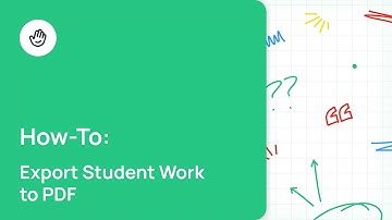 Export Student Work to PDF