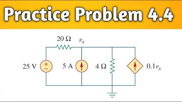 Practice Problem 4.4 | Use Superposition to find Vx in the circuit | Vx = 31.25V | in Urdu & Hindi