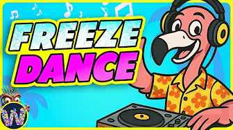 Summer Freeze Dance Song ⚡️ Brain Break for Kids ⚡️ Just Dance with DJ Flamingo ⚡️ Coach W