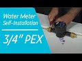 Water Meter Installation - 3/4" PEX Pipe