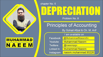 Depreciation Problem No  8 | I.com Part-II | Accounting by M Arif and Sohail Afzal