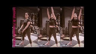 Dia Mirza Workout With Tight Fit Sportswear By Hottest & Funniest Videos