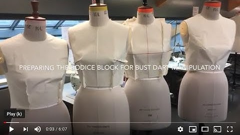 PREPARING BODICE BLOCKS & FRENCH DART