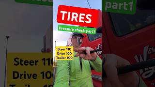 truck tire pressure part 1 checking tire  inflation #truckdrivers #trucker #pretrip