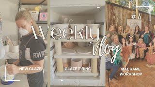 Weekly Vlog #4 - Testing new glaze, revealing glaze firing and macrame workshop