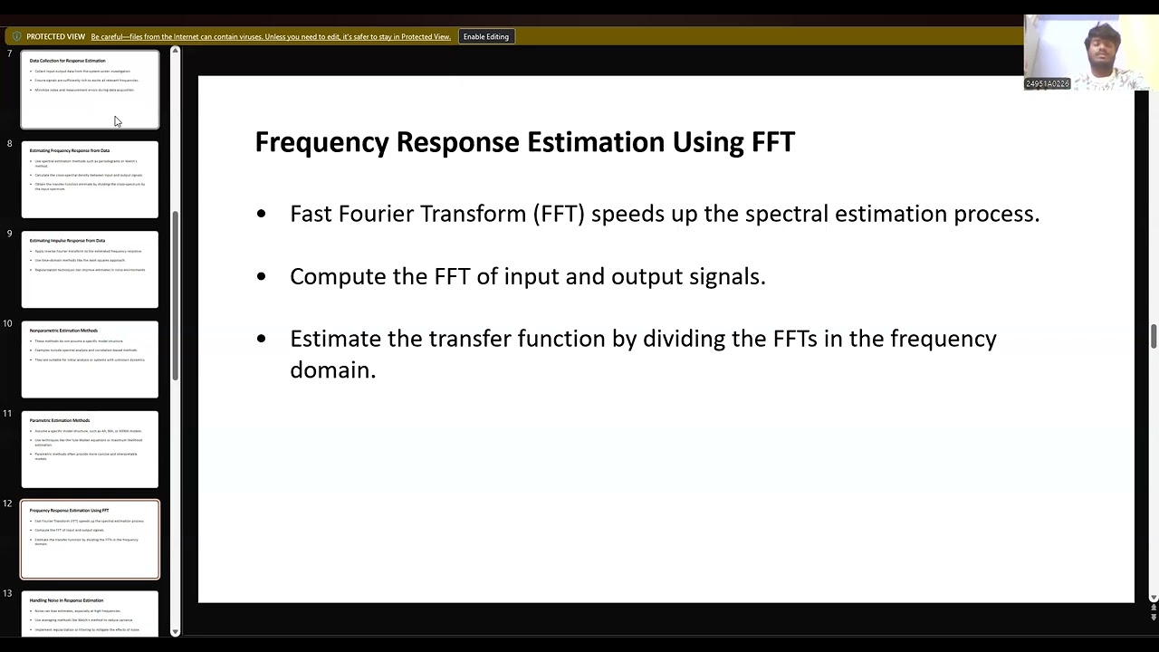 Estimating the Frequency Response and Impulse Response Function