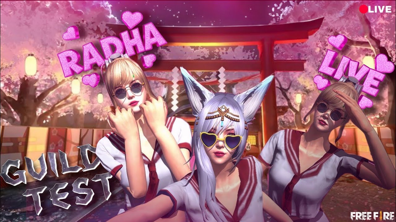 Free Fire Girl Gamer Live | Testing Guild Players 1v2 