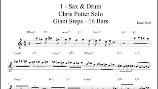 1_Sax&Drum Chris Potter Solo Giant Step - 16 bars