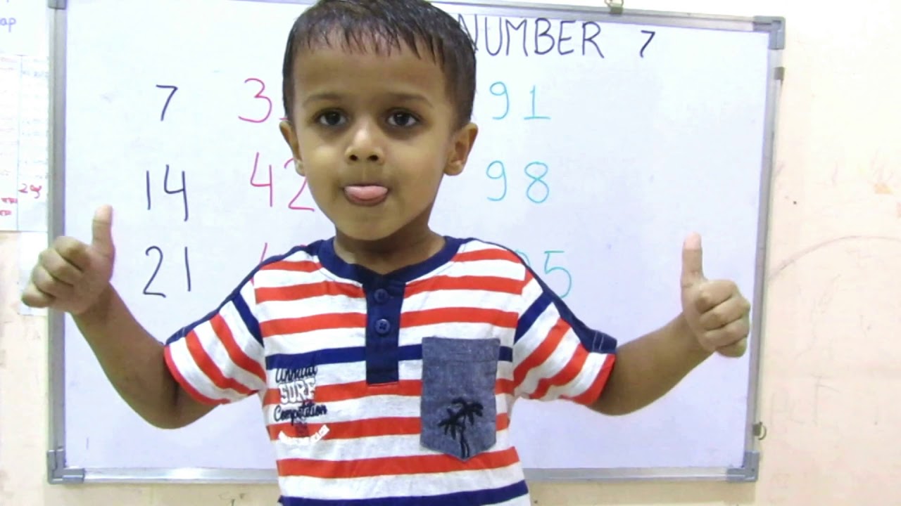 Table of 7 to 112 by 5 Year Old Kid - Skip Counting by 7s