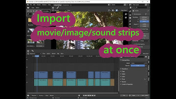 An operator importing movie/image/sound strips at once in Blender VSE