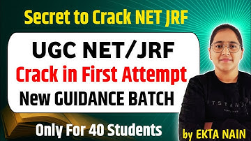 UGC NET JRF Masterplan 2025 | UGC NET New Guidance Batch | JRF Crack Strategy 🔥 by Ekta Nain 