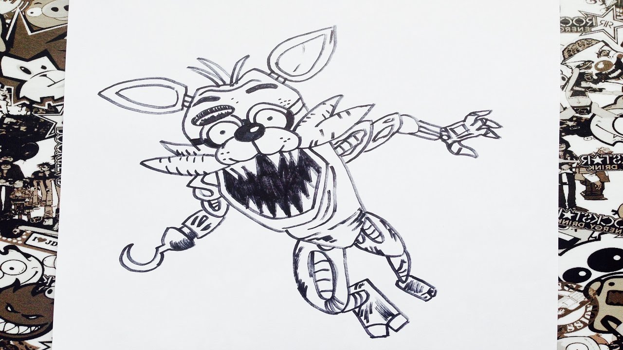 Como dibujar a foxy five nights at freddy's | how to draw foxy | como  desenhar foxy 4 - thptnganamst.edu.vn