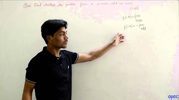 S1 Q19 (Even Odd Functions)