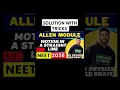 ALLEN MODULE SOLUTIONS WITH TRICKS||ALLEN KOTA#physicswallah #pw_motivation #alakhpandey #allenkota