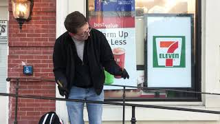 I play a 7:11 polyrhythm outside a 7 Eleven for 7 minutes and 11 seconds