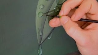 Painting Water Drops on a Leaf