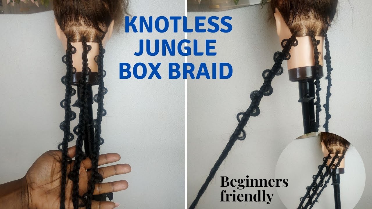 TRYING THE TRENDING KNOTLESS JUNGLE BOX BRAIDS  FOR THE FIRST😍