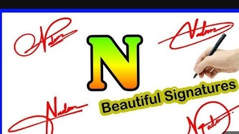 Nafisa name art signature style. N letter signature in different styles.#signature #art #comment