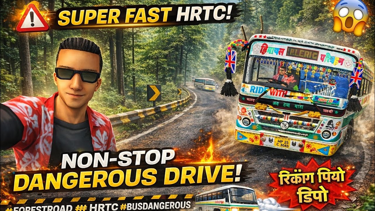 Forest Road 😱 Non-Stop Super Fast | HRTC Recongpeo Depot 🚌💨