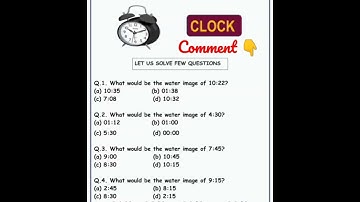 How to Solve Water image of clock in 2 sec for all Competitive Exams & Infosys