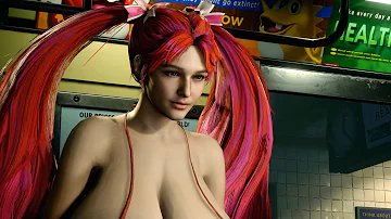 Resident Evil 3 Remake Jill Red M-egabust Bikini /Biohazard 3 mod  [4K]