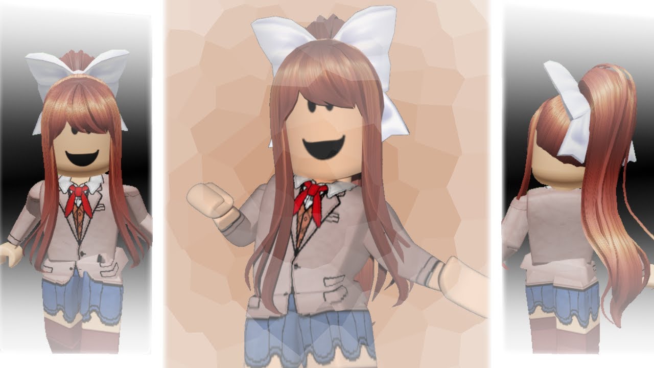 Roblox Outfit How To Make Monika Doki Doki Literature Club Youtube - roblox just monika