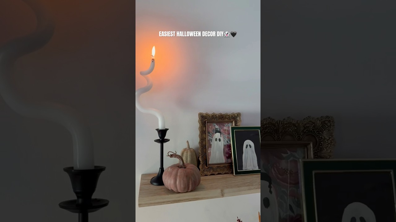 These ghost paintings are the cutest and easiest Halloween diy 