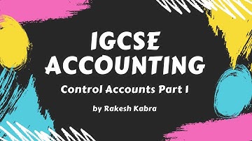 IGCSE Accounting: Control Account Part 1