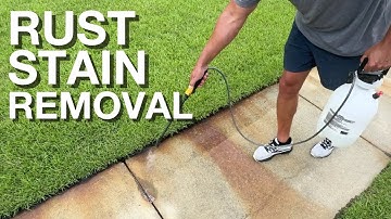 How to REMOVE RUST STAINS from Concrete (Quickly & Easily)