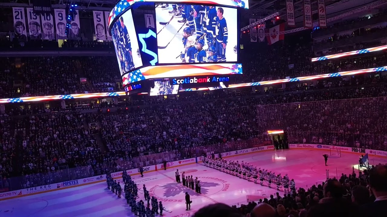 Canadian National Anthem singer for Toronto Maples Leafs game during 2019.