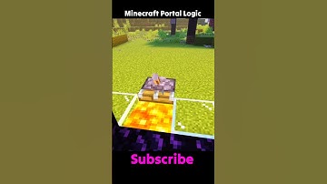 Minecraft Portal Logic #shorts #youtubeshorts
