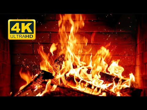 🔥 Cozy Fireplace 4K (12 HOURS). Fireplace with Crackling Fire Sounds. Crackling Fireplace 4K