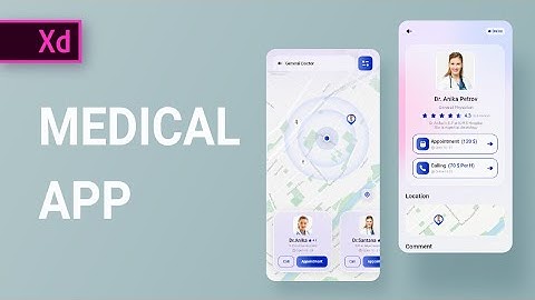 [2] Medical Mobile App UI Design in Adobe Xd | SpeedArt Tutorial