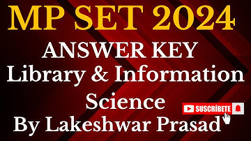 MP SET 2024  Library and Information Science Answer Key | | MP Set Paper 2 Answer Key || NTA-NET||